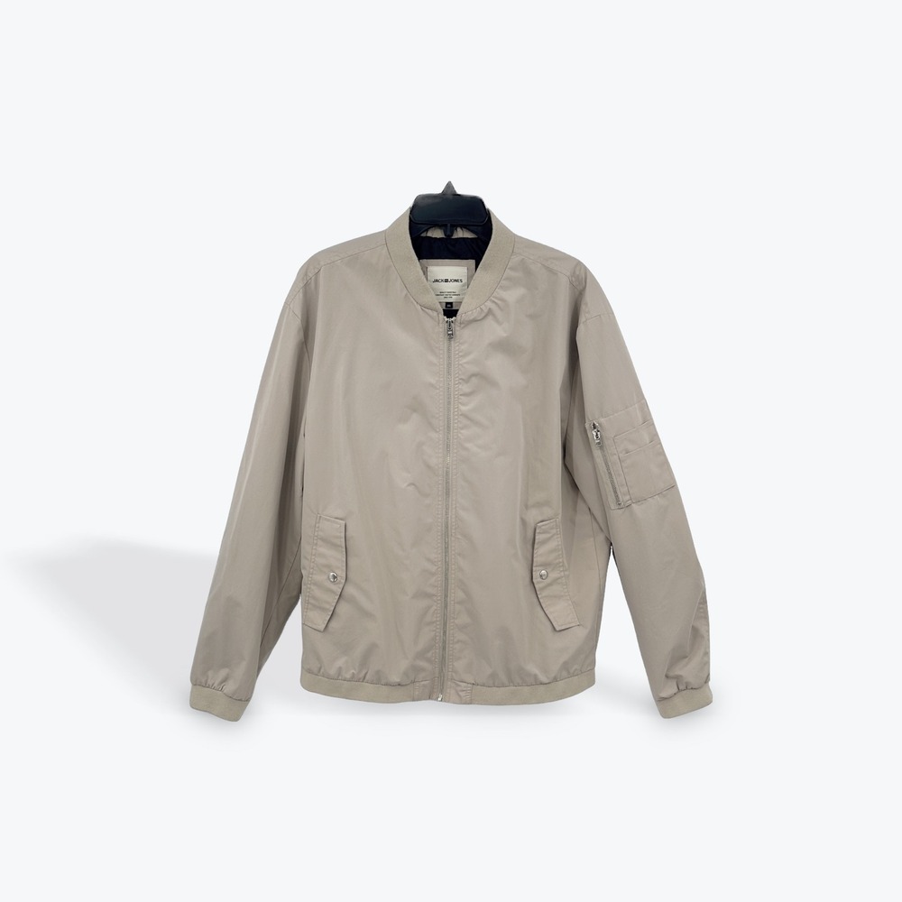 JACK & JONES XXL Bomber Jacket Mens Full Zip Pockets Casual Coat Outerwear‎